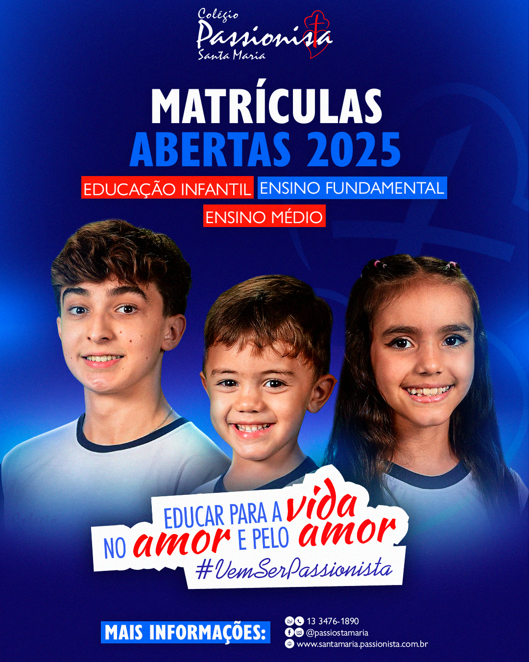 Matr�culas Abertas 2025 Col�gio Passionista Santa Maria