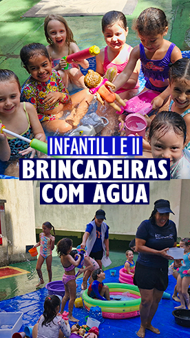 Brincadeiras com �gua - Infantil I e II Col�gio Passionista Santa Maria