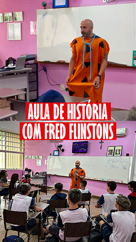 Aula de Hist�ria - Fred Flinstons Col�gio Passionista Santa Maria